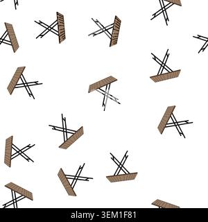 pattern display garden outdoor table cartoon vector Stock Vector