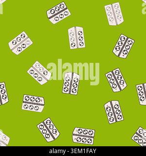 seamless pattern alexa power strip smart cartoon vector Stock Vector