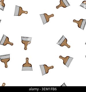 pattern flooring notched trowel cartoon vector Stock Vector