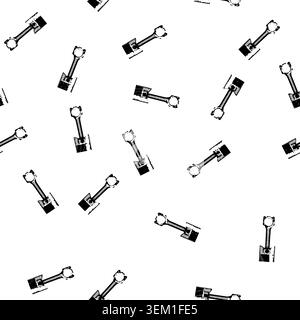 pattern Engine piston connecting rod moving power Stock Vector
