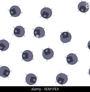 pattern electric robot vacuum cleaner cartoon vector Stock Vector