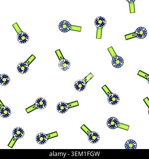 pattern bladeless hand electric fan cartoon vector Stock Vector