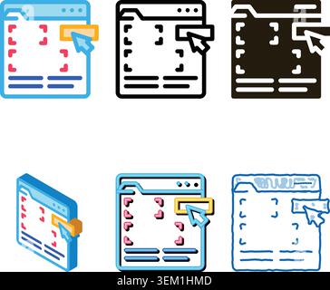 variants editing web site icon vector outline Stock Vector