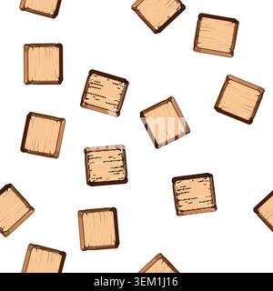 pattern play wooden button cartoon vector Stock Vector