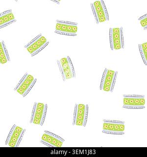 pattern gemstone bracelet churi indian cartoon vector Stock Vector