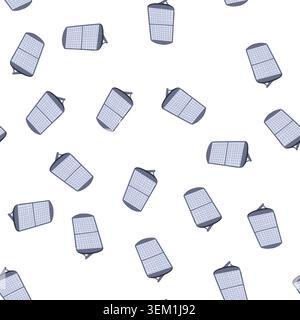 pattern field solar panel cartoon vector Stock Vector