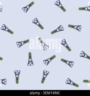 seamless pattern beard shaver electric cartoon vector Stock Vector