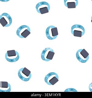 pattern sport smart watch cartoon vector Stock Vector