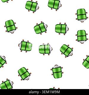 pattern cookware steamer pot cartoon vector Stock Vector
