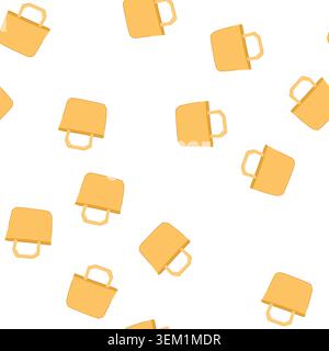 pattern shopping reusable grocery bag cartoon vector Stock Vector