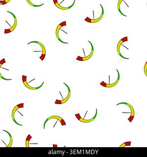 pattern needle speedometer cartoon vector Stock Vector