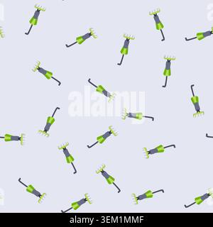 seamless pattern cleaner electric mop cartoon vector Stock Vector