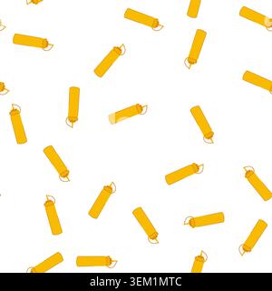 pattern label mustard bottle cartoon vector Stock Vector
