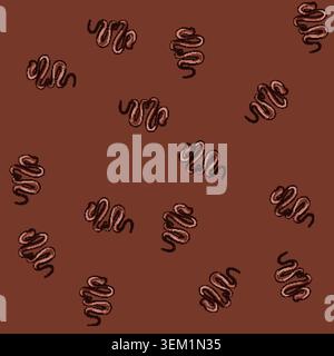 seamless pattern decadent chocolate drip sause cartoon vector Stock Vector