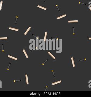 seamless pattern work roller paint cartoon vector Stock Vector