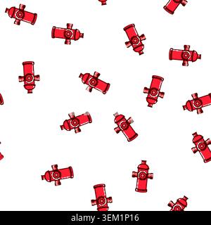 pattern water fire hydrant cartoon vector Stock Vector