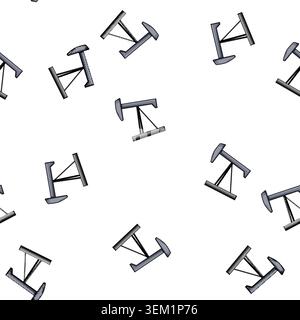pattern exploration oil rig cartoon vector Stock Vector