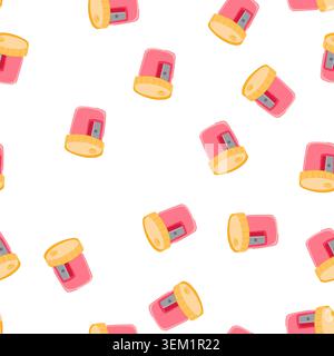 pattern office sharpener pencil cartoon vector Stock Vector