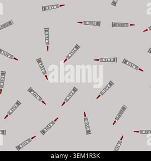 seamless pattern liquid glue bottle cartoon vector Stock Vector