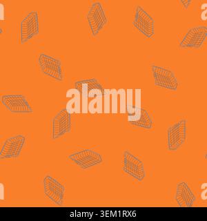 seamless pattern office desk tray cartoon vector Stock Vector