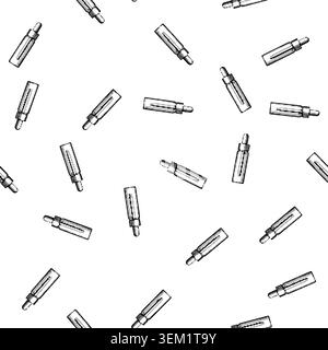 pattern Dropper bottle for cosmetic and medical essential oils Stock Vector