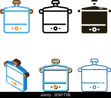 looks tool sterilizer icon vector outline Stock Vector