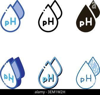 neutral ph drop icon vector edition outline Stock Vector