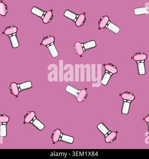 seamless pattern compact smoothie blender cartoon vector Stock Vector
