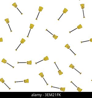 pattern garden shovel tool cartoon vector Stock Vector