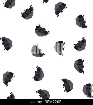 pattern subbituminous coal ore cartoon vector Stock Vector
