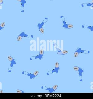 seamless pattern wrinkles steamer portable cartoon vector Stock Vector