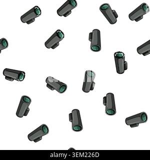 pattern night telescope cartoon vector Stock Vector