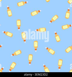 seamless pattern relief nasal spray bottle cartoon vector Stock Vector
