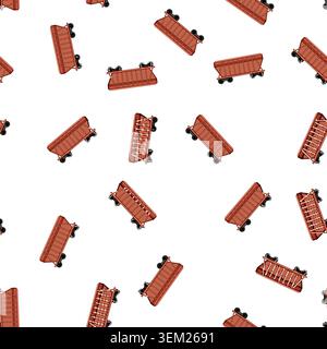 pattern supply coal wagon cartoon vector Stock Vector