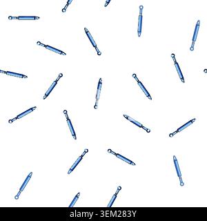 pattern Hydraulic cylinder piston rod mechanism vector image Stock Vector