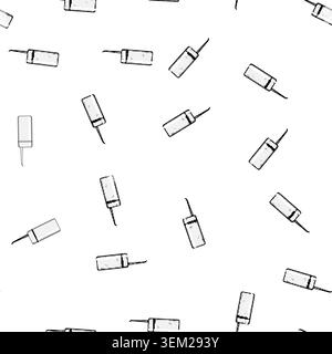 pattern Oral irrigator promoting daily dental hygiene concept Stock Vector