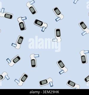 seamless pattern function spirometer cartoon vector Stock Vector