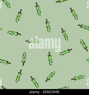 seamless pattern cut sword effect cartoon vector Stock Vector