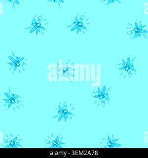 seamless pattern ice crystal blast shattering with geometric abstract shapes Stock Vector