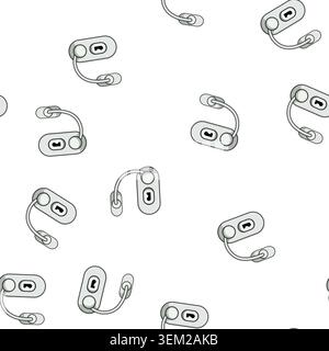 pattern Window restrictor securing children and home protection Stock Vector