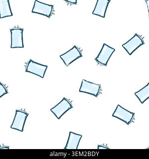 pattern therapy iv drip bag cartoon vector Stock Vector