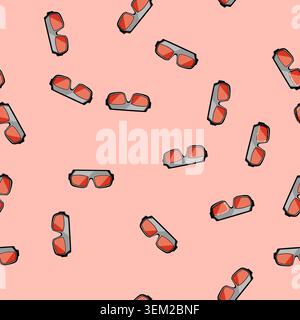 seamless pattern Welding safety glasses protecting eyes at work Stock Vector