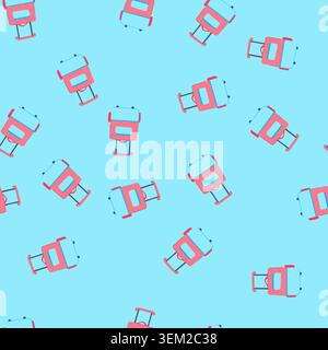seamless pattern open kid luggage cartoon vector Stock Vector