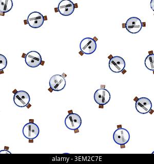 pattern residential water meter cartoon vector Stock Vector