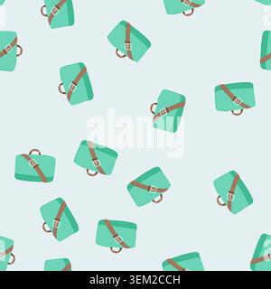 seamless pattern people briefcase for men cartoon vector Stock Vector