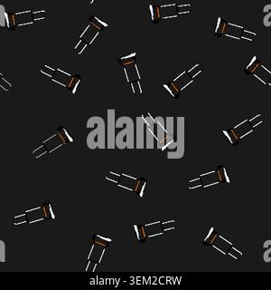 seamless pattern storage hand cart cartoon vector Stock Vector