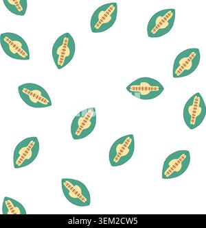 pattern footbal american football ball cartoon vector Stock Vector