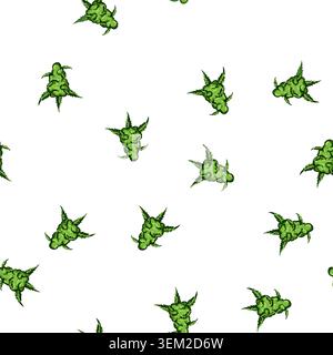 pattern hybrid weed bud cartoon vector Stock Vector