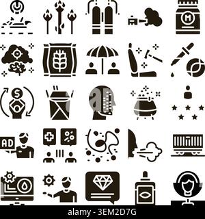 Business, health, industry, and diverse services collection Stock Vector