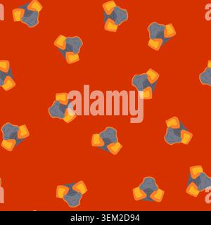 seamless pattern recovery cervical neck collar cartoon vector Stock Vector